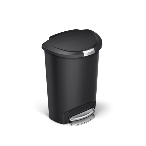 50L semi-round plastic step trash can Online Sale