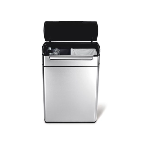 48L dual compartment rectangular touch-bar can on Sale