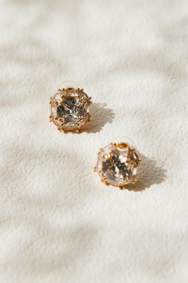 Square Crystal Stud Earrings Discount - Image 2