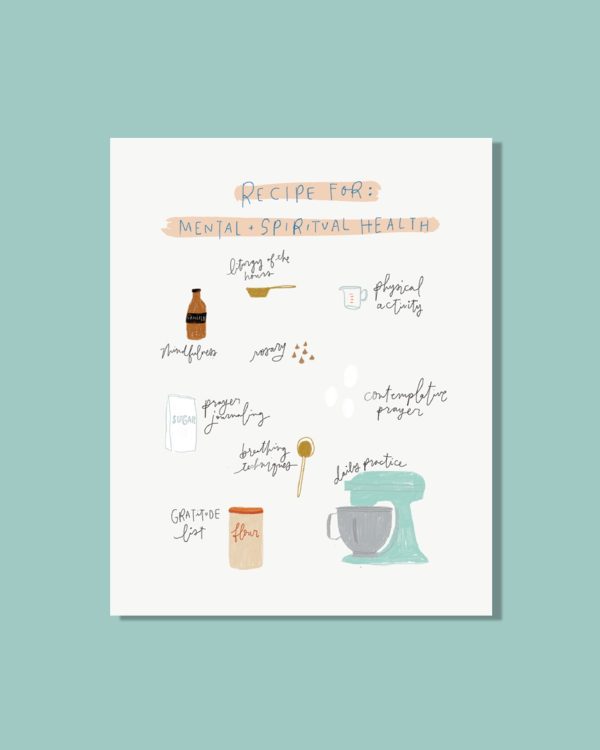 Recipe for Mental & Spiritual Health 8x10 Digital Download Supply